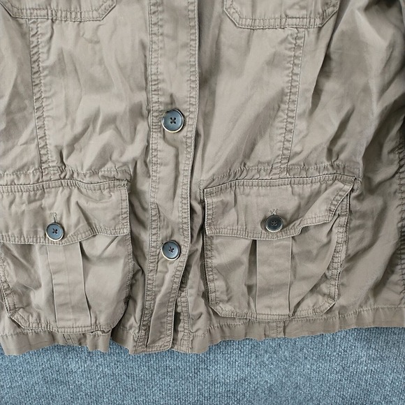 Eddie Bauer Women's Utility Jacket Brown Size XL Long Sleeve Cotton Pockets - Picture 4 of 12
